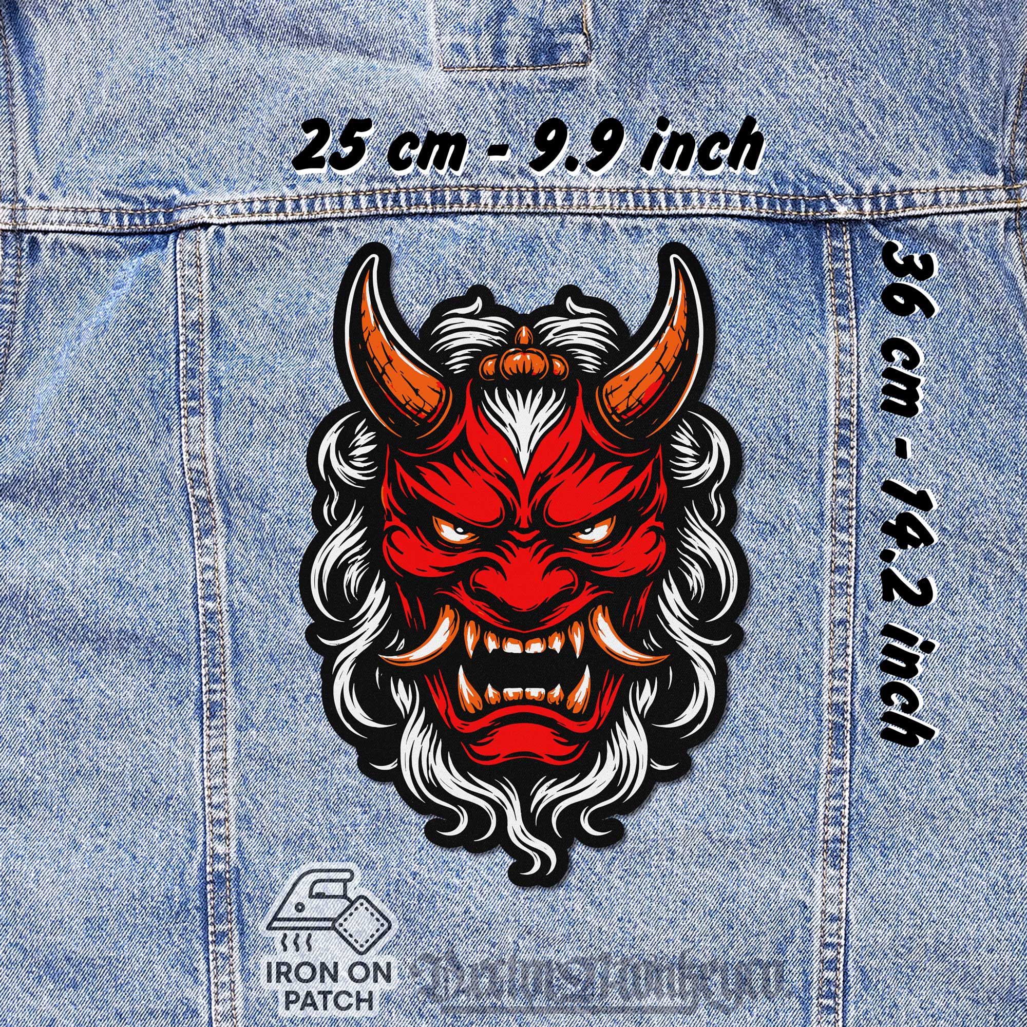 Demon Mask Back Patch Iron On