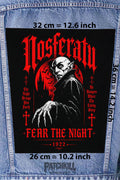 nosferatu gothic back patch vampire horror fear the night large backpatch red black design for denim jacket