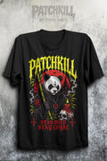 dark panda graphic t-shirt japanese streetwear black unisex tee gothic panda design